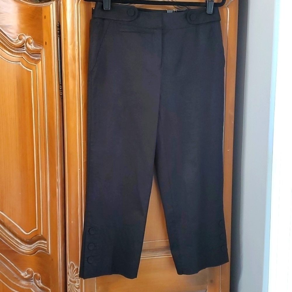 RQT, pants linnen‎ blend black. Size 6 petite. New with tags. Straight Le…